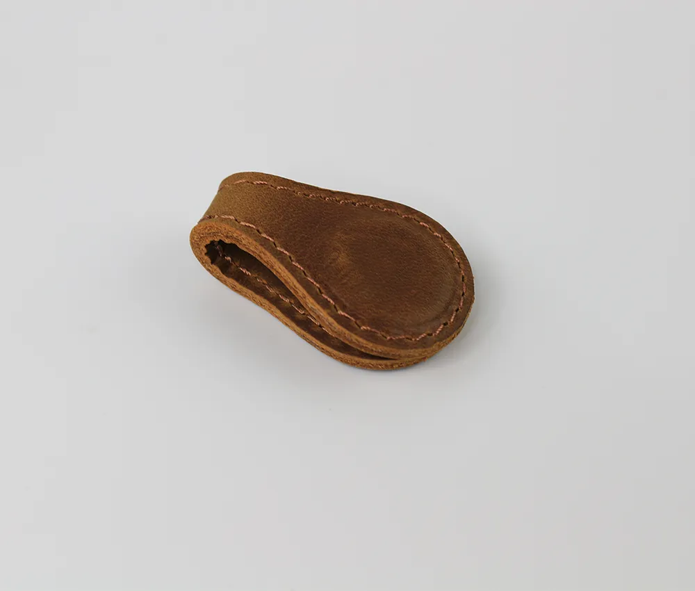 Demo of Brown Leather Bookmark