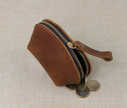 Display of Small Coin Purse in brown colour