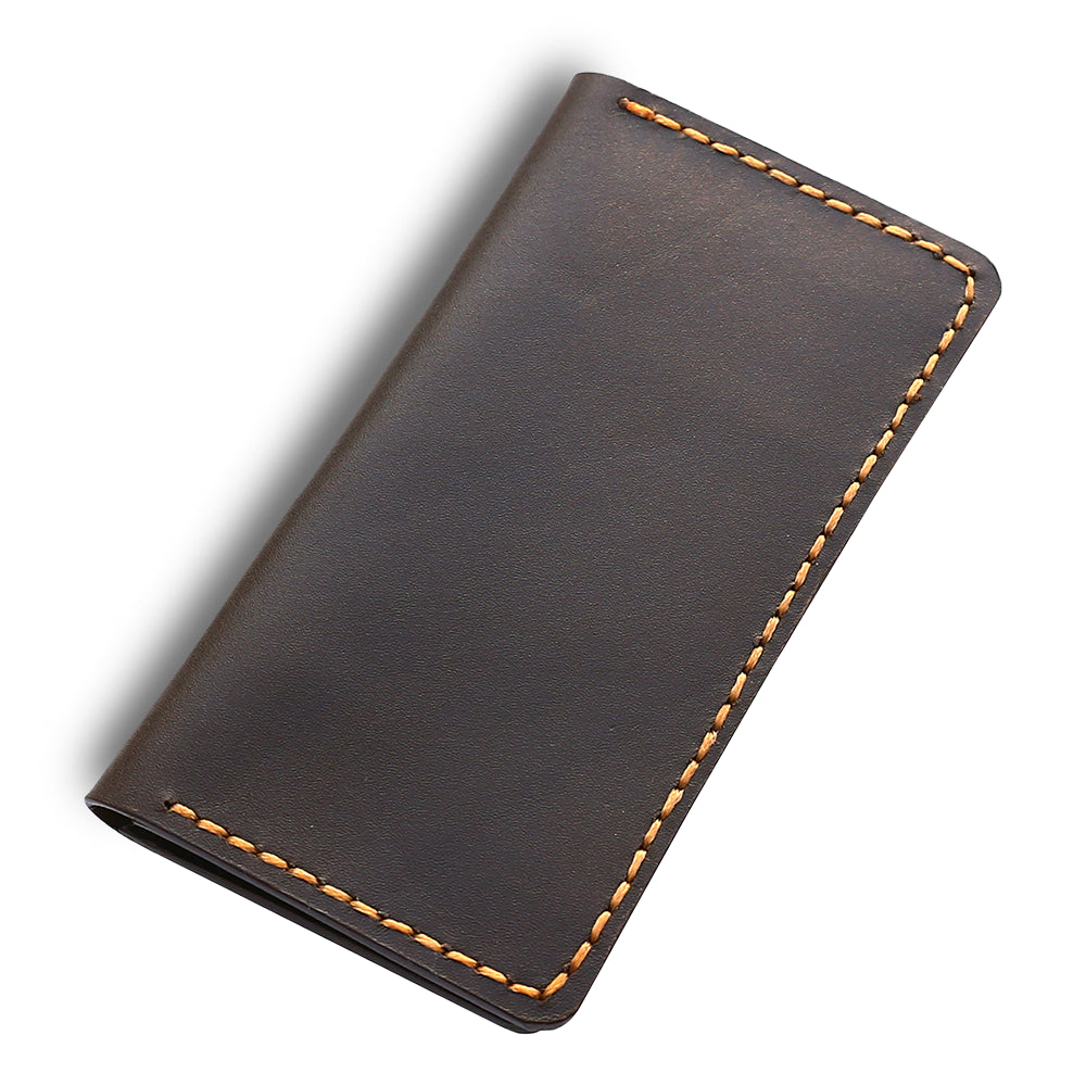 Black Long Leather wallet for Men