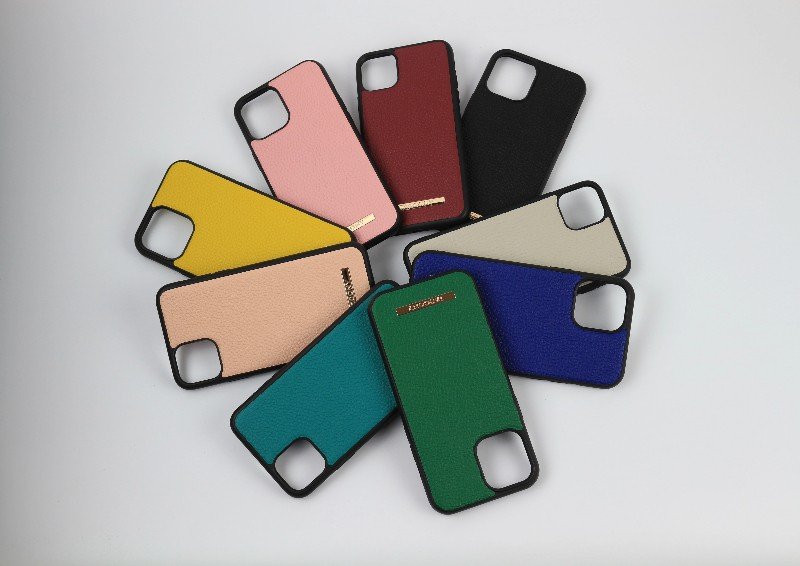 Beautiful collage of colorful iPhone cases made by TASCONY