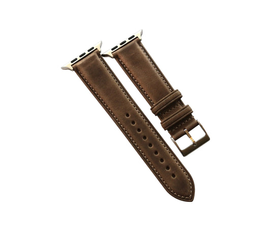 Dark Grey Leather Apple Watch Band