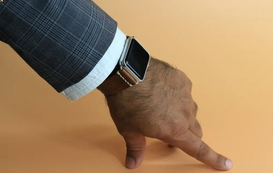 Display of Brown Vintage Leather Apple Watch Band