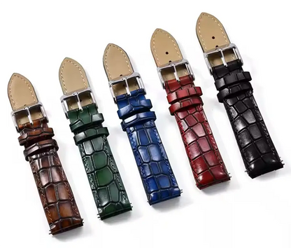 Green Crocodile Leather Watch Strap