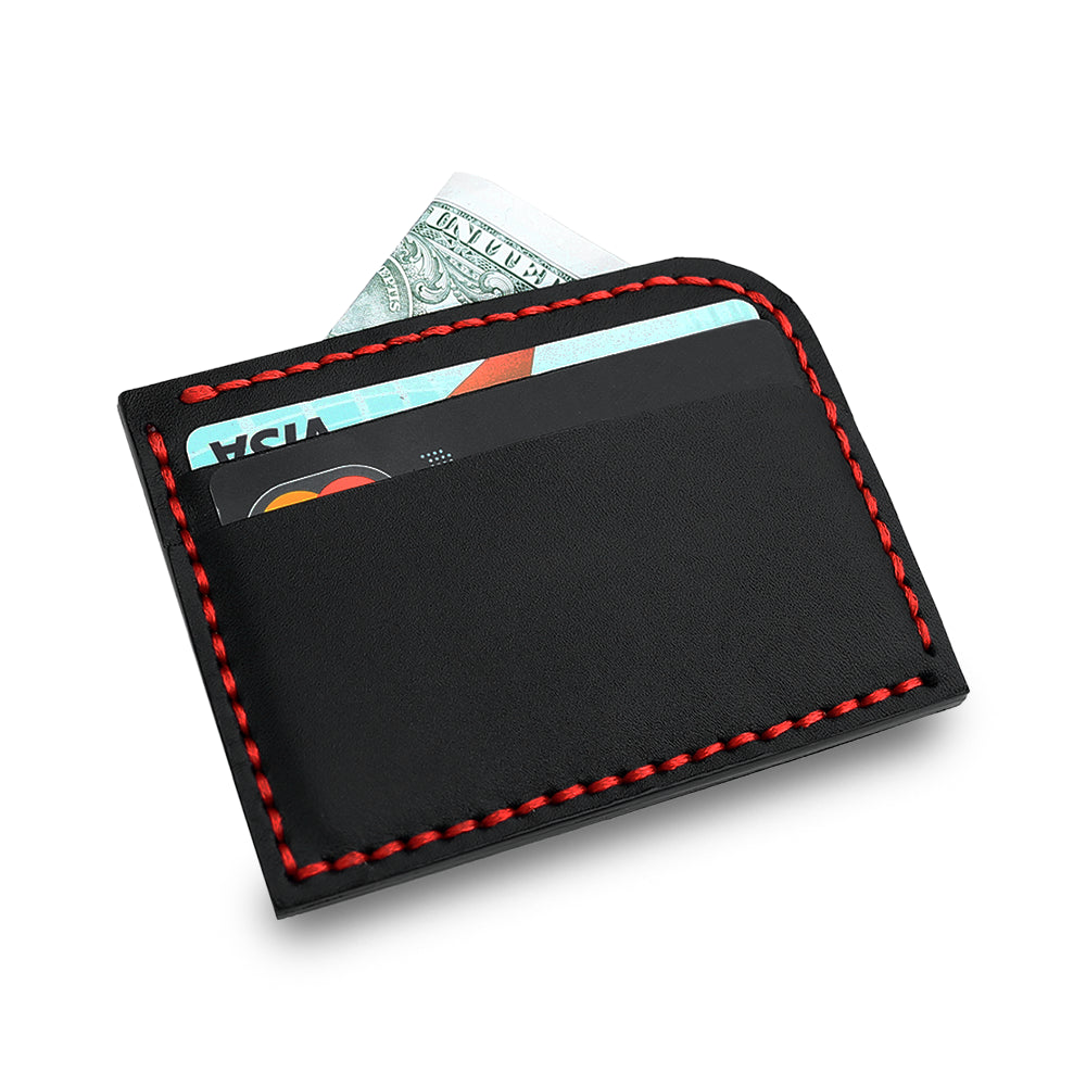 Black Handmade Card Holder On Angle Filled