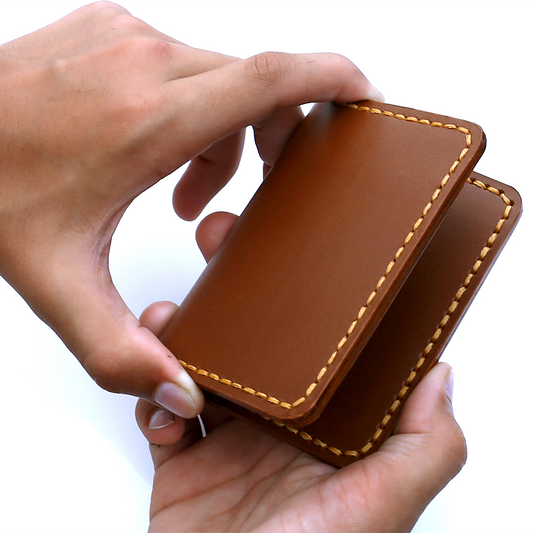 Brown Card Holder Wallet with Cash Pocket