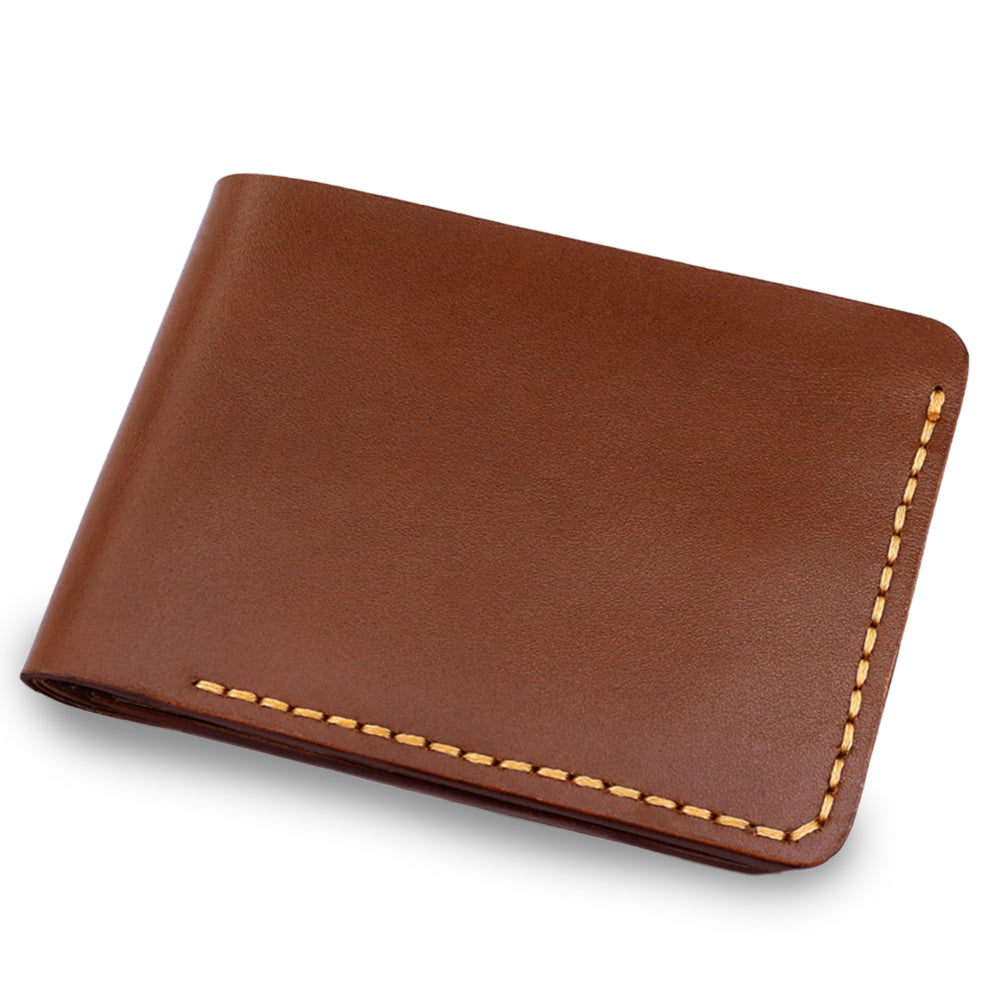 Handmade Dark Brown Leather Wallet Men's