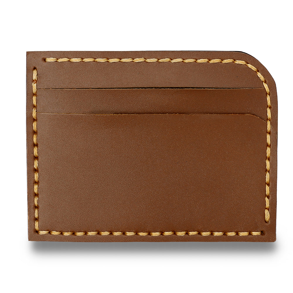 Handmade Brown Card Holder Empty Flat