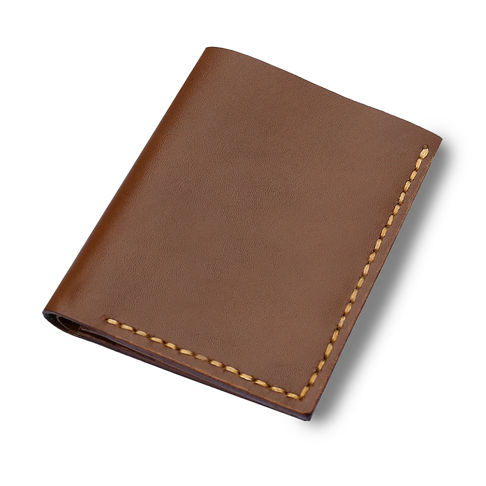 Dark Brown Minimalist Handmade Leather Cardholder wallet