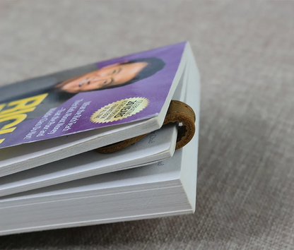 Demo of Brown Leather Bookmark