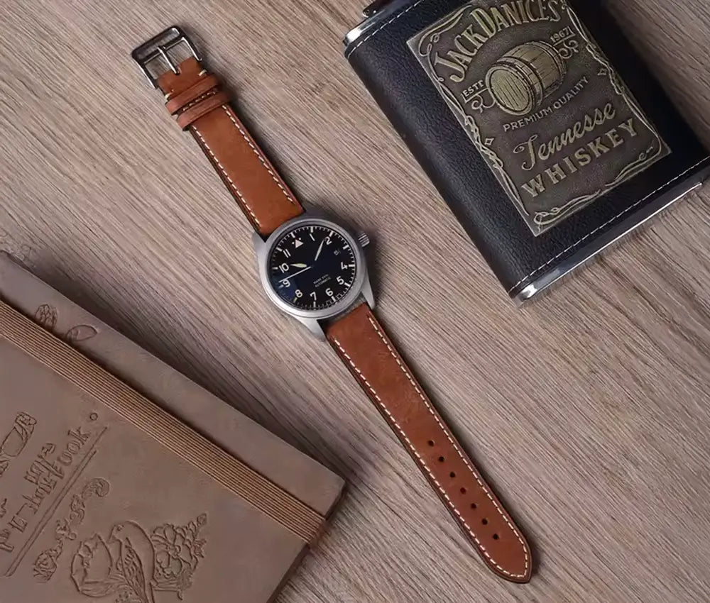 Brown Italian Pueblo Leather Watch Strap