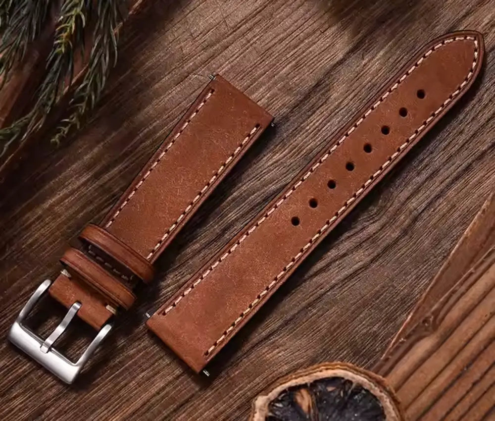 Brown Italian Pueblo Leather Watch Strap