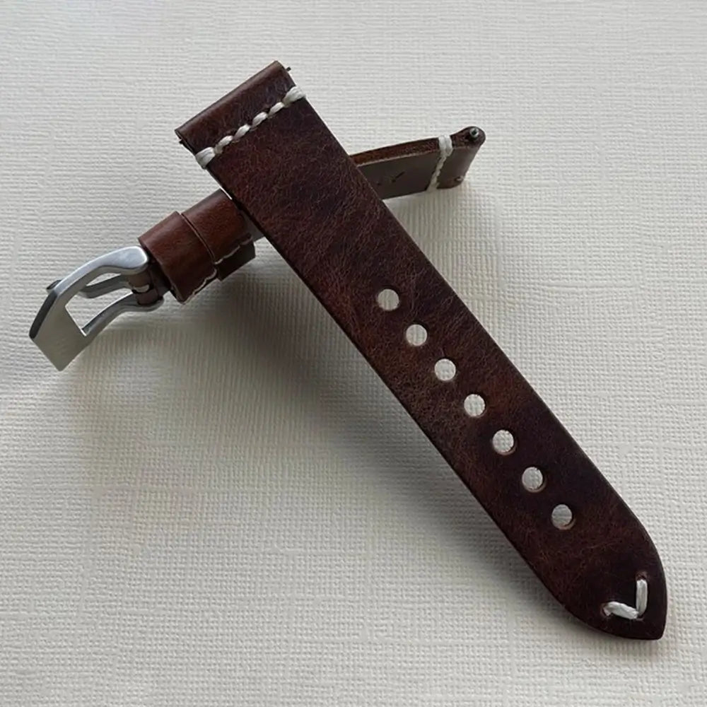 Brown Vintage Leather Watch Strap Quick Release