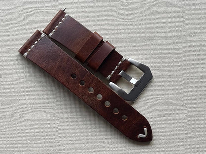 Brown Vintage Leather Watch Strap Quick Release