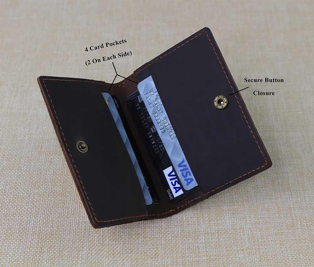 Card Wallet Men With Four Pockets infographics