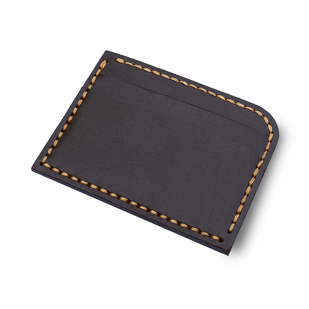 Dark Brown Handmade Card Holder Flat