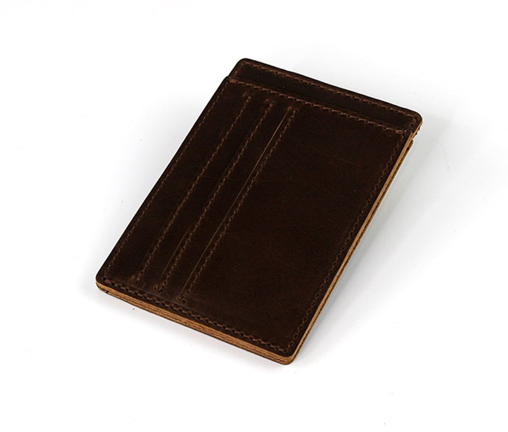 Dark Brown Crazy Horse Leather Card holder