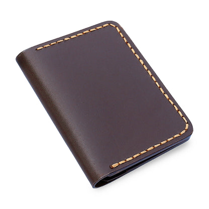 Brown Card Holder Wallet with Cash Pocket