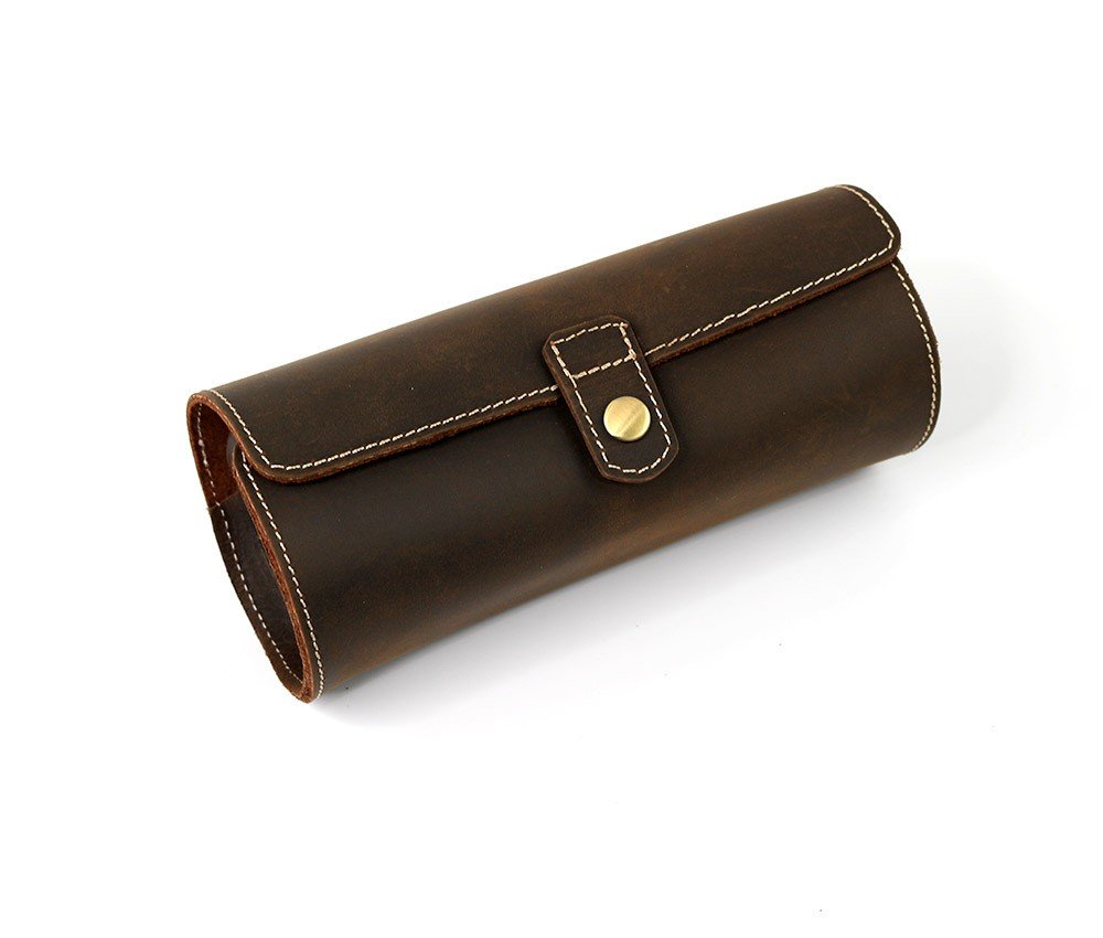 Dark Brown Leather Travel Wallet
