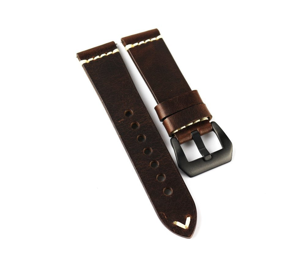 Dark Brown Vintage Leather Watch Band