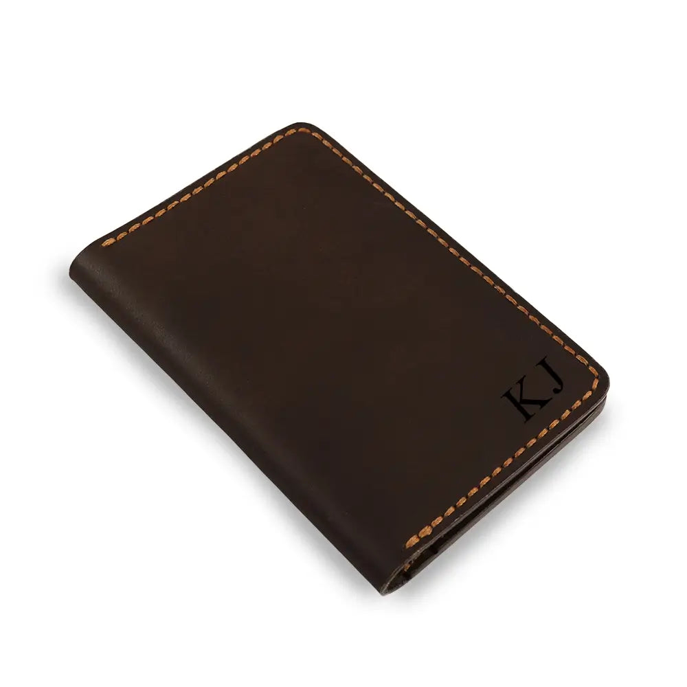 Dark Brown Travel Wallet handmade