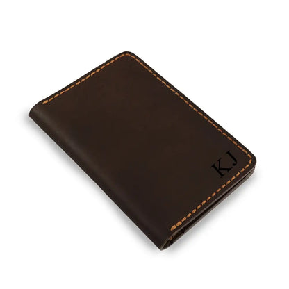 Dark Brown Travel Wallet handmade