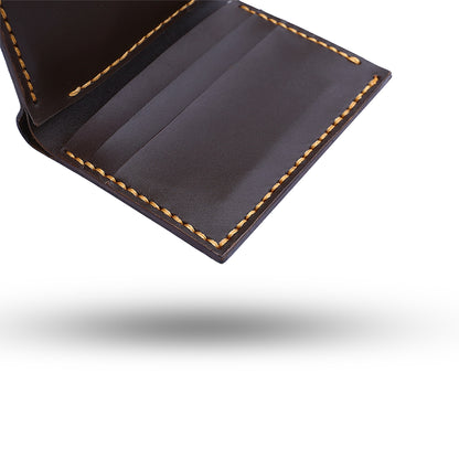 Dark Brown Handmade Wallet Floating