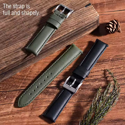 Stylish look of Green and Black Sailcloth watch band