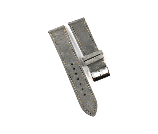 Quick Release Grey Suede Leather Watch Strap 18/20/22mm