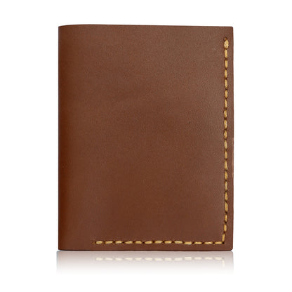Brown handmade cardholder wallet for men