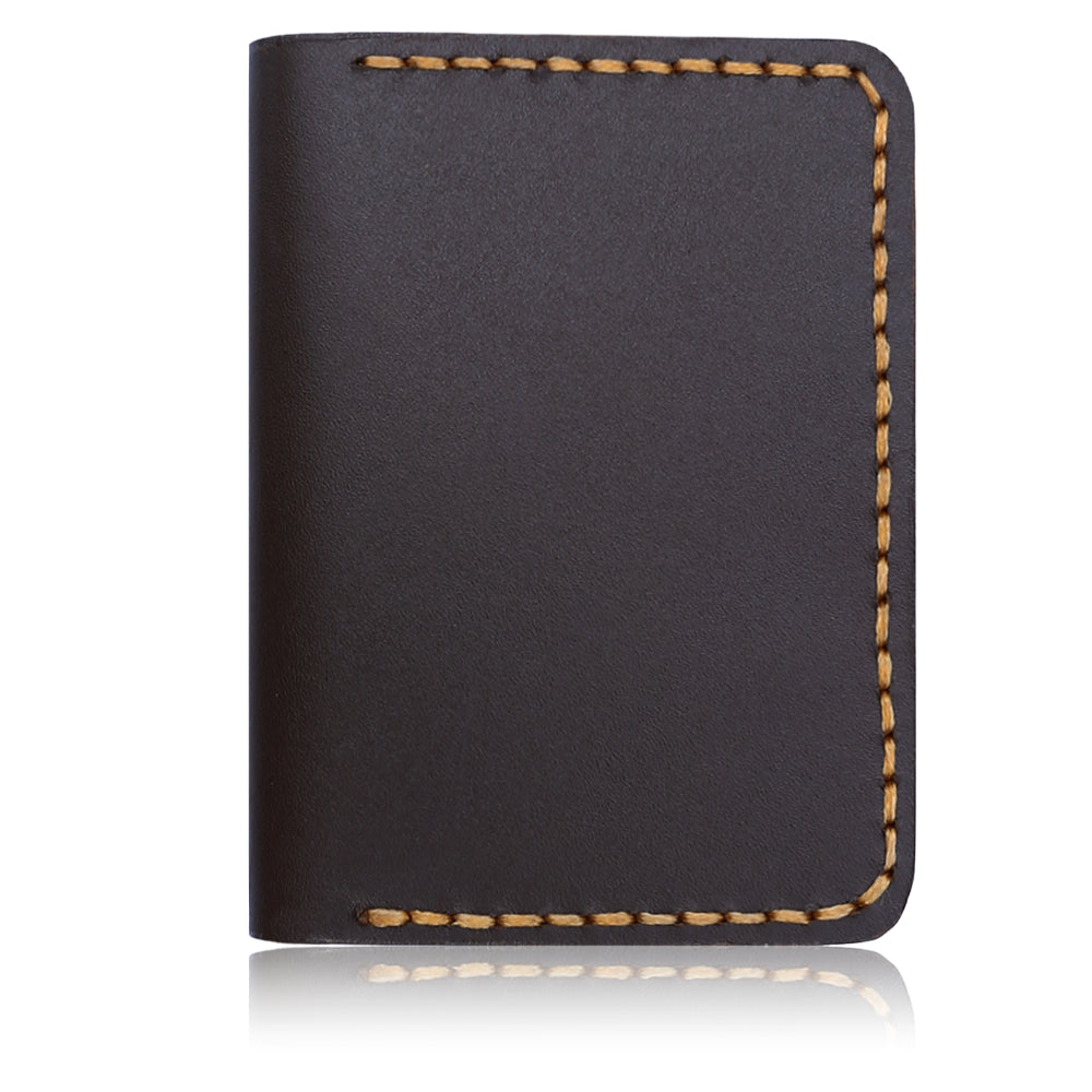 Personalised Dark Brown Card Holder Wallet with Cash Pocket