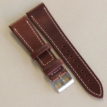 Italian Brown Leather Watch Strap