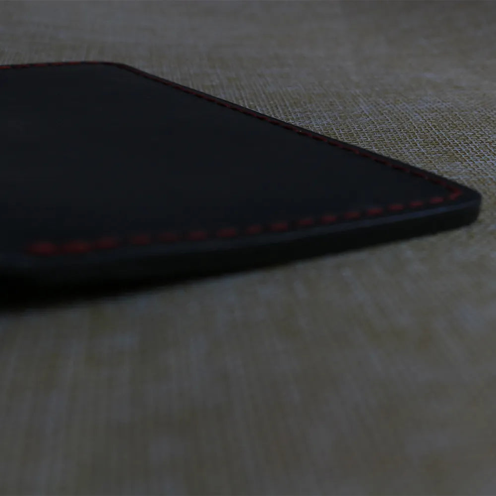 Handmade Black Leather Travel Wallet