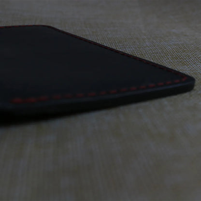 Handmade Black Leather Travel Wallet