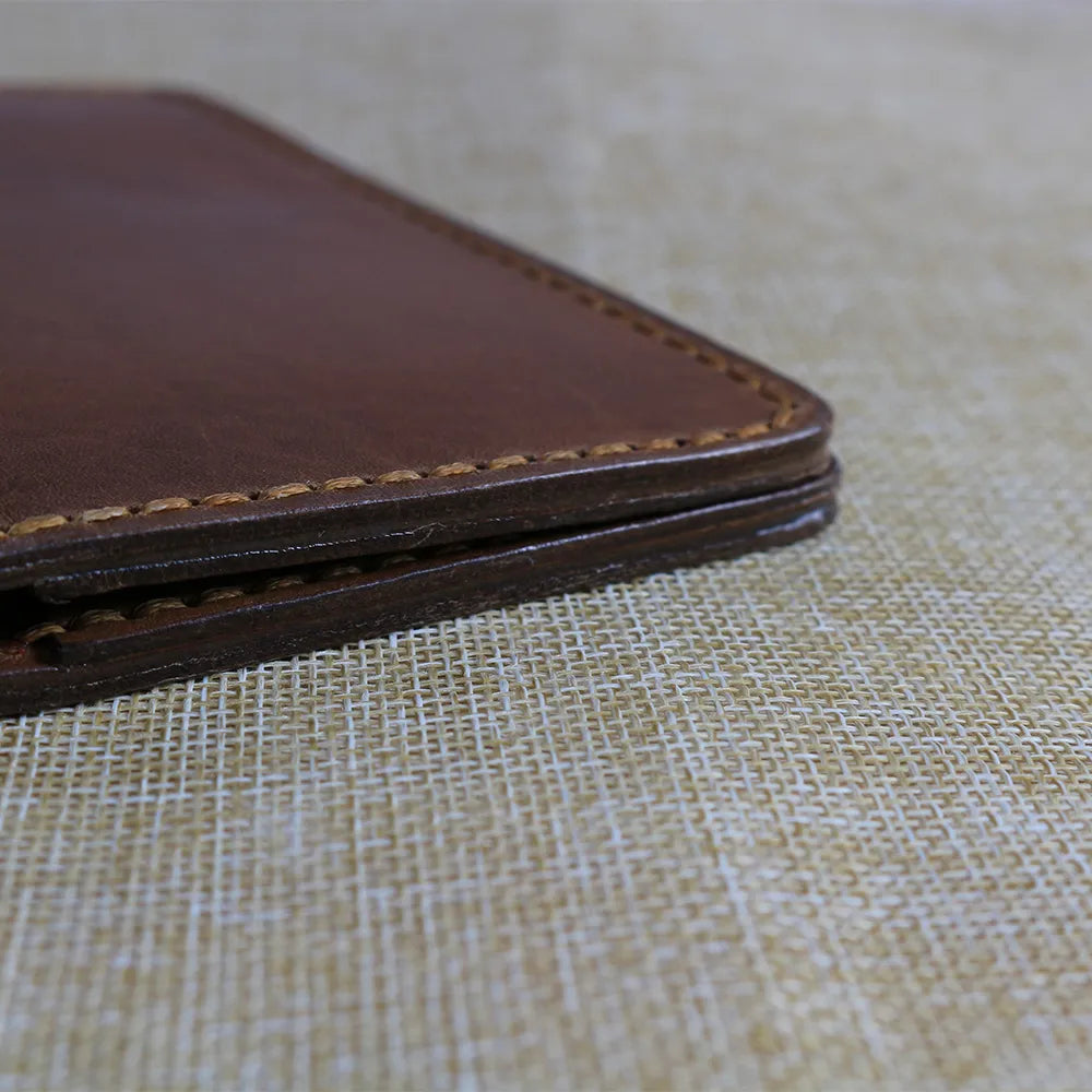 Handmade Brown Leather Travel Wallet
