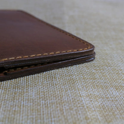 Handmade Brown Leather Travel Wallet