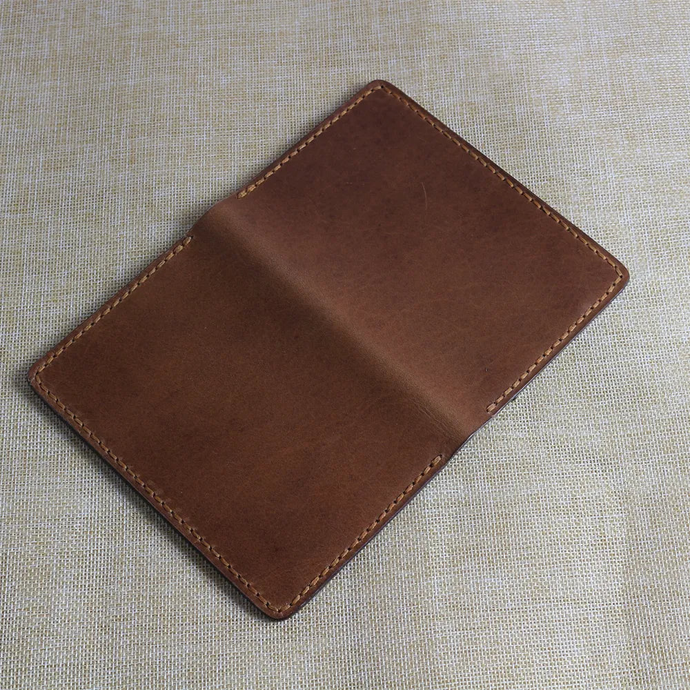 Handmade Brown Leather Travel Wallet