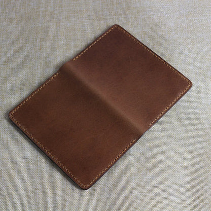 Handmade Brown Leather Travel Wallet