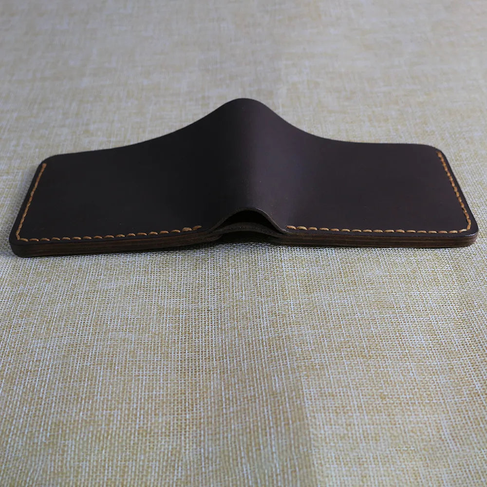 Handmade Dark Brown Bifold Leather Wallet