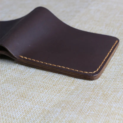 Handmade Dark Brown Bifold Leather Wallet