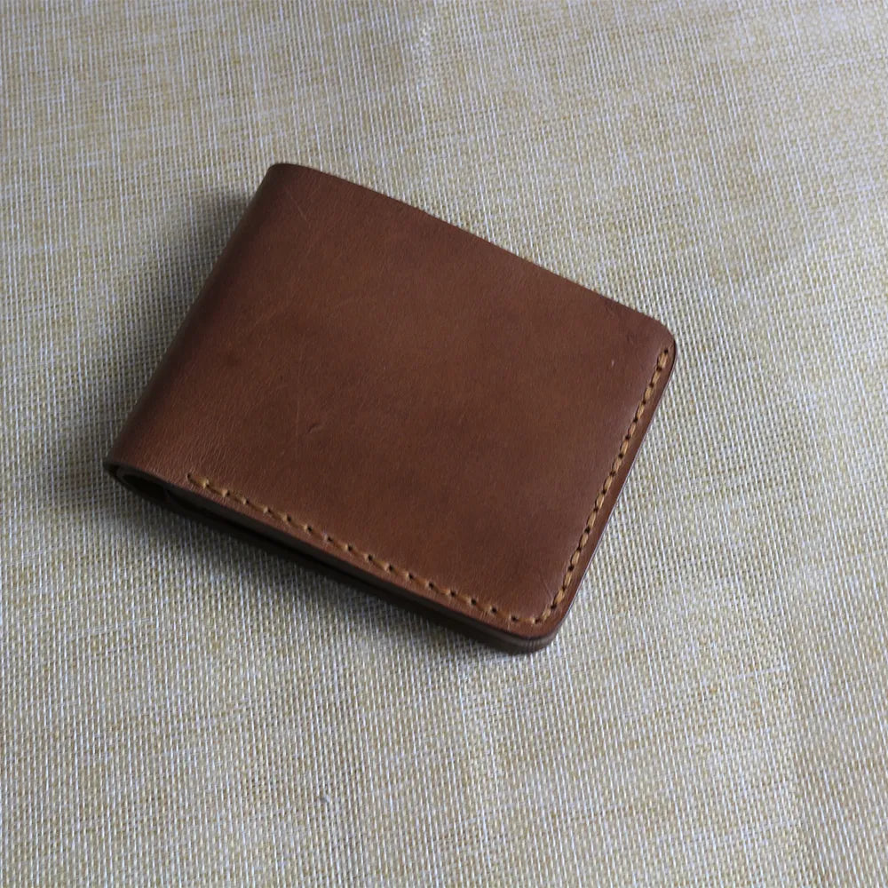 Handmade Brown Bifold Leather Wallet