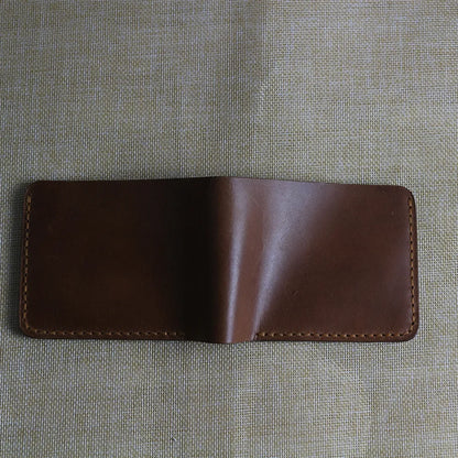 Handmade Brown Bifold Leather Wallet