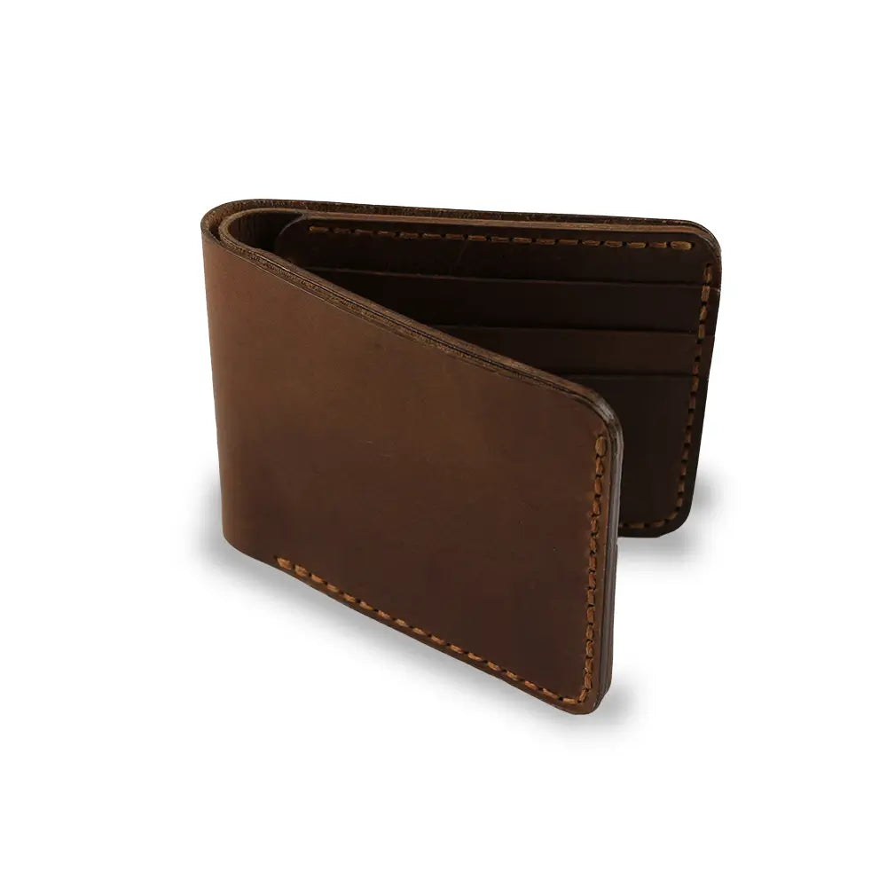 Handmade Brown Bifold Leather Wallet