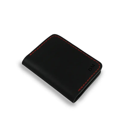 Black Card Holder With Cash Pocket