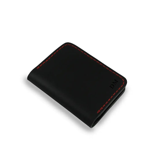 Black Card Holder With Cash Pocket