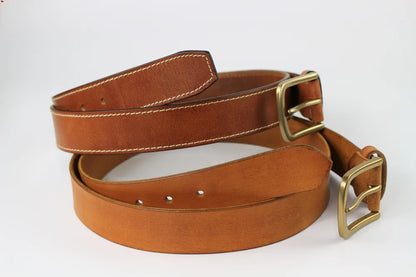 a brown belt with a buckle