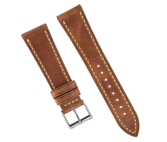 Italian Brown leather watch band