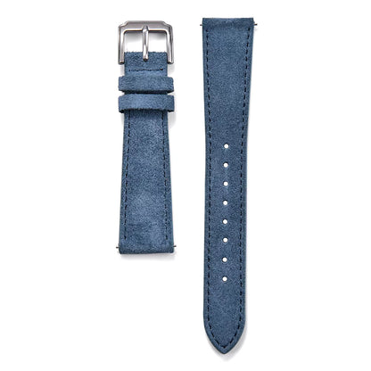 Suede Leather Blue Watch Strap Quick Release