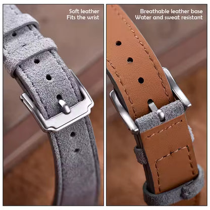 Suede Leather Watch Strap Backside Leather Lining