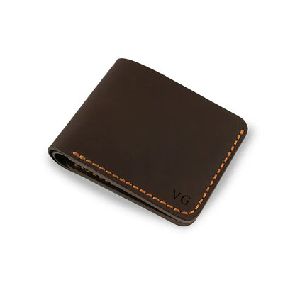 Personalised Dark Brown Leather Wallet