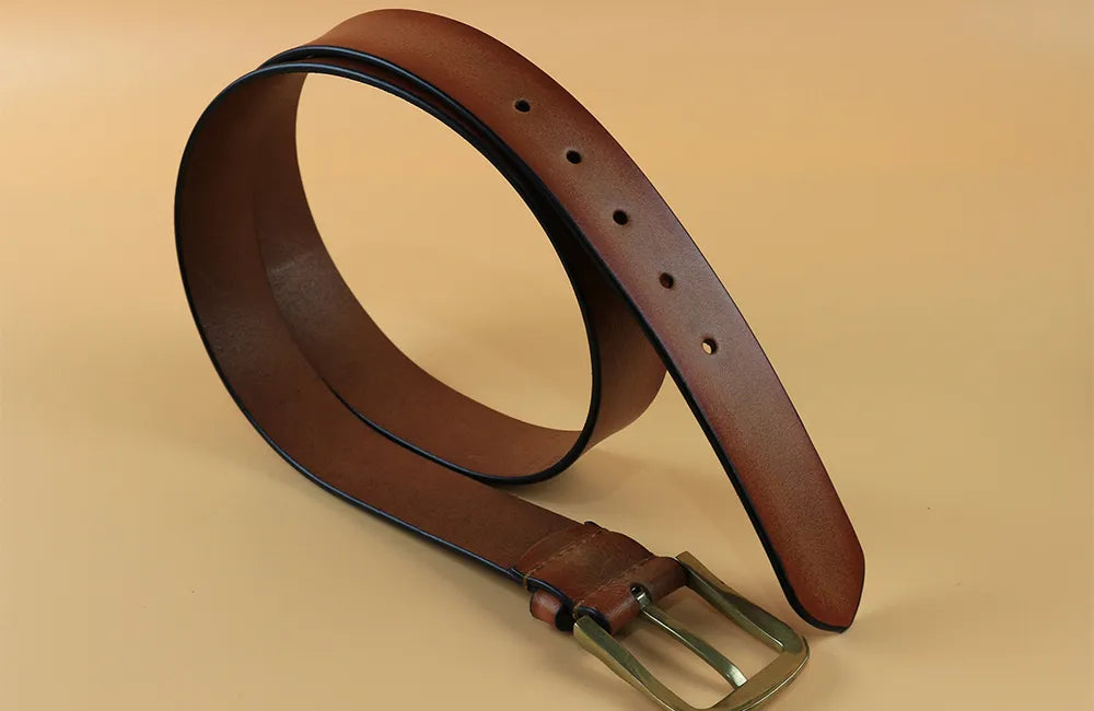 Brown Leather Belt for Men